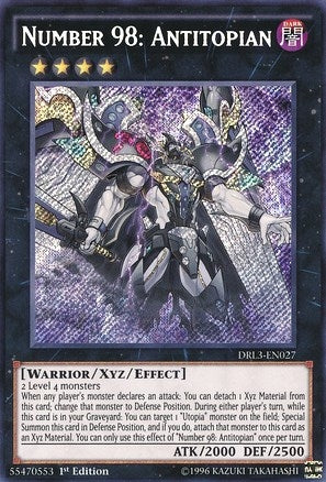 Number 98: Antitopian (DRL3-EN027)  Secret Rare