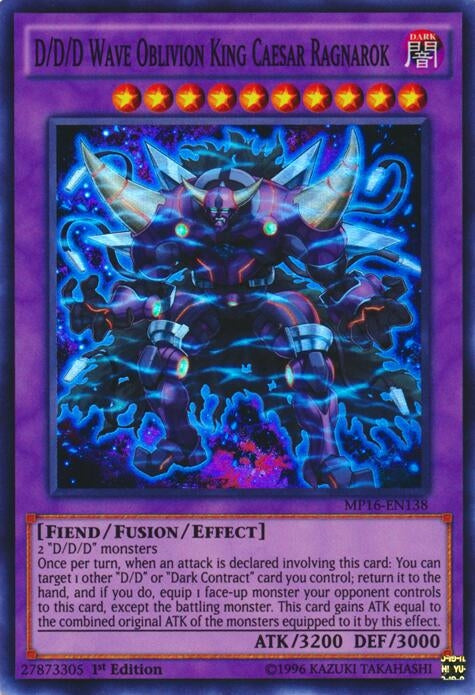 D/D/D Wave Oblivion King Caesar Ragnarok (MP16-EN138) Super Rare