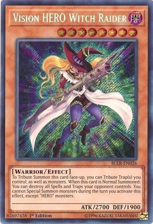 Vision HERO Witch Raider (BLLR-EN026)  Secret Rare