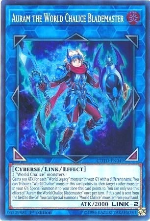 Auram the World Chalice Blademaster (COTD-EN049) Super Rare