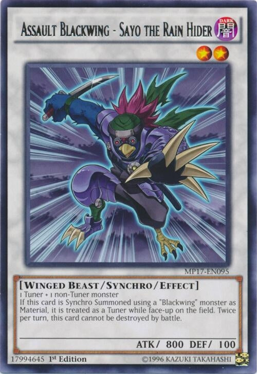 Assault Blackwing - Sayo the Rain Hider (MP17-EN095) Rare