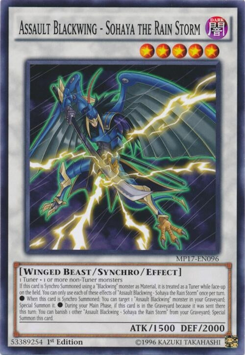 Assault Blackwing - Sohaya the Rain Storm (MP17-EN096) Common