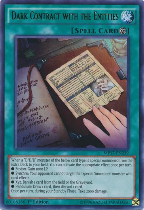 Dark Contract with the Entities (MP17-EN239) Ultra Rare