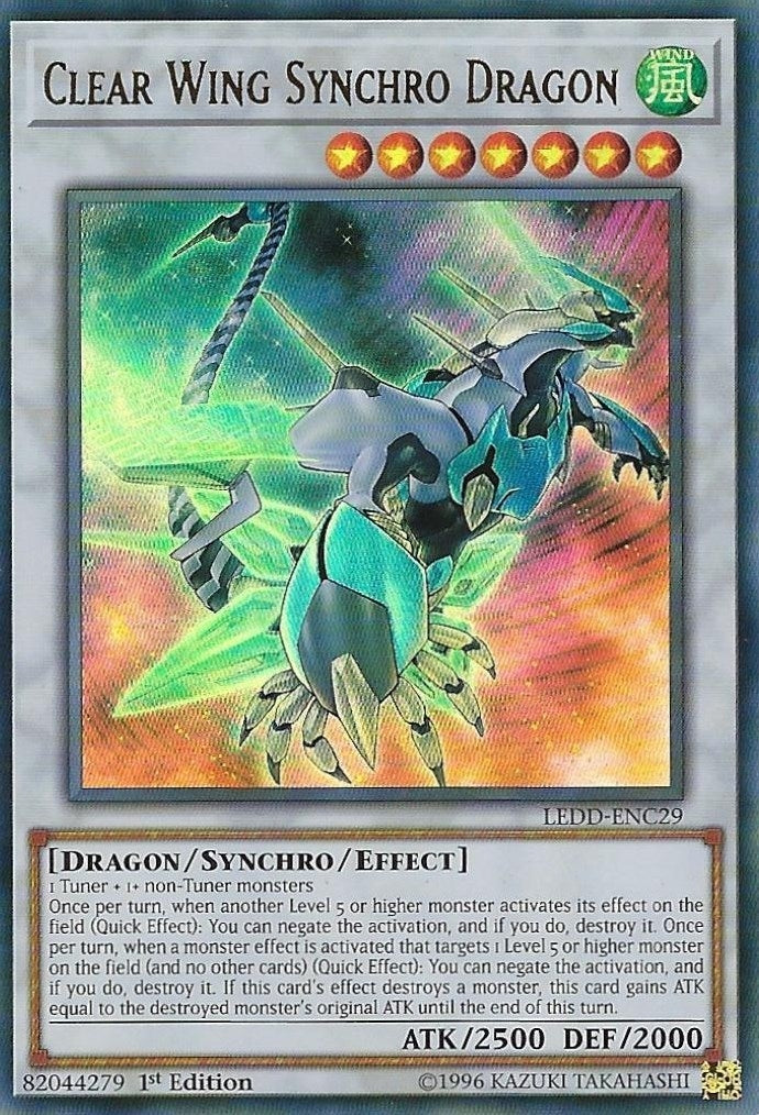 Clear Wing Synchro Dragon (LEDD-ENC29)  Ultra Rare