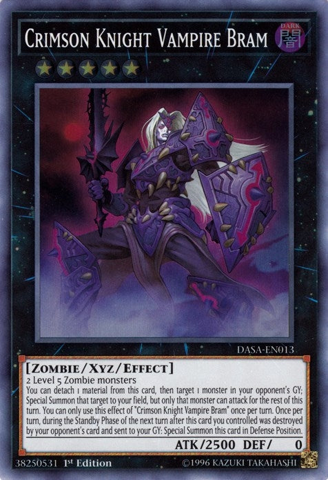 Crimson Knight Vampire Bram (DASA-EN013) Super Rare