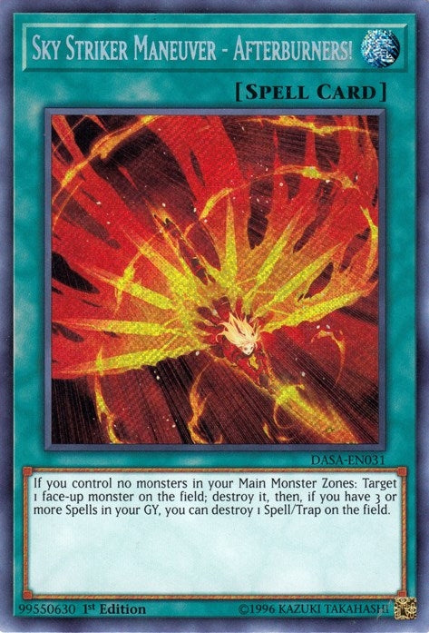Sky Striker Maneuver - Afterburners! (DASA-EN031)  Secret Rare