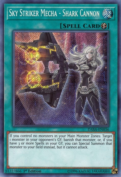 Sky Striker Mecha - Shark Cannon (DASA-EN036)  Secret Rare