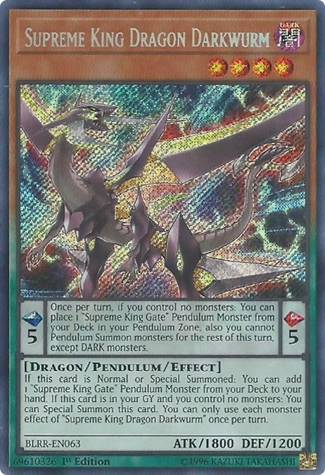 Supreme King Dragon Darkwurm (BLRR-EN063)  Secret Rare