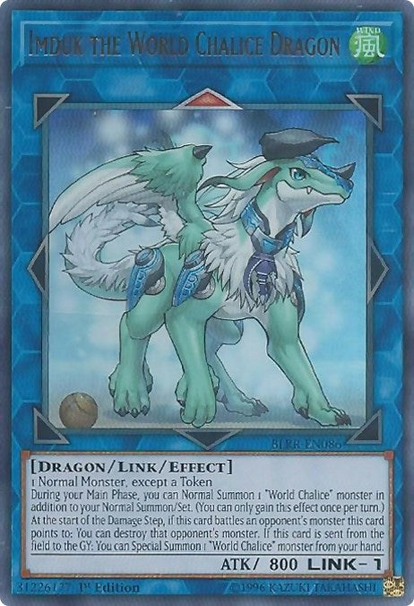 Imduk the World Chalice Dragon (BLRR-EN086)  Ultra Rare