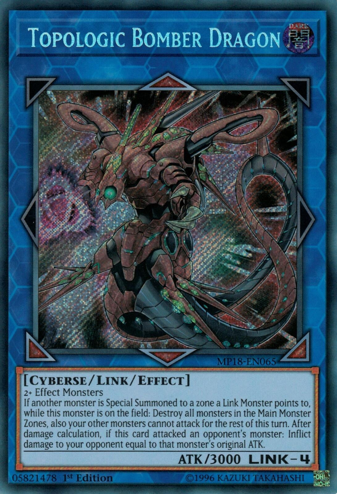Topologic Bomber Dragon (MP18-EN065) Secret Rare