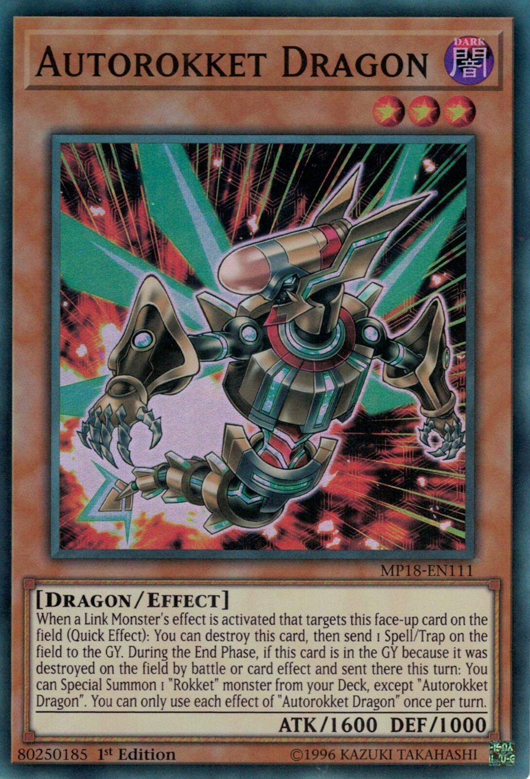 Autorokket Dragon (MP18-EN111) Super Rare