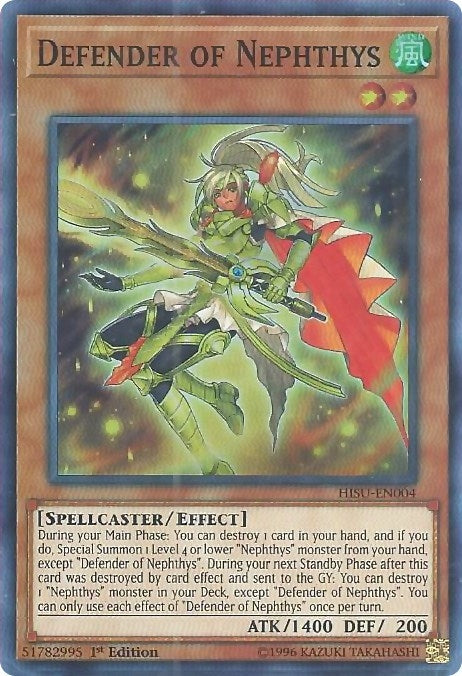 Defender of Nephthys (HISU-EN004) Super Rare
