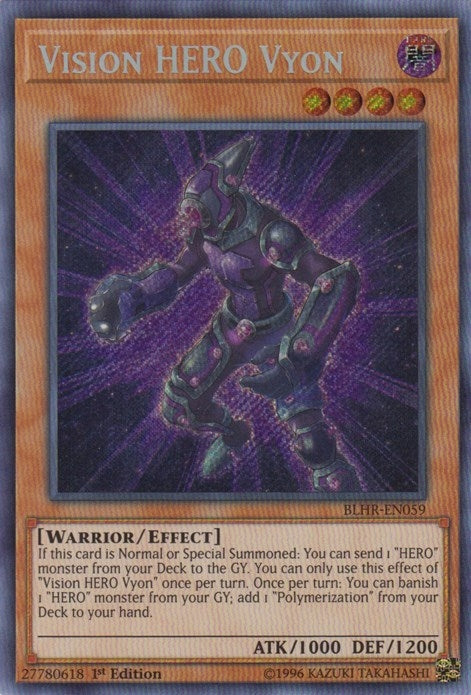Vision HERO Vyon (BLHR-EN059)  Secret Rare