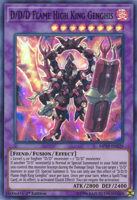 D/D/D Flame High King Genghis (MP19-EN229) Super Rare