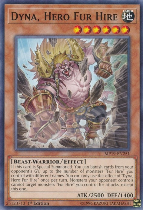 Dyna, Hero Fur Hire (MP19-EN251) Secret Rare