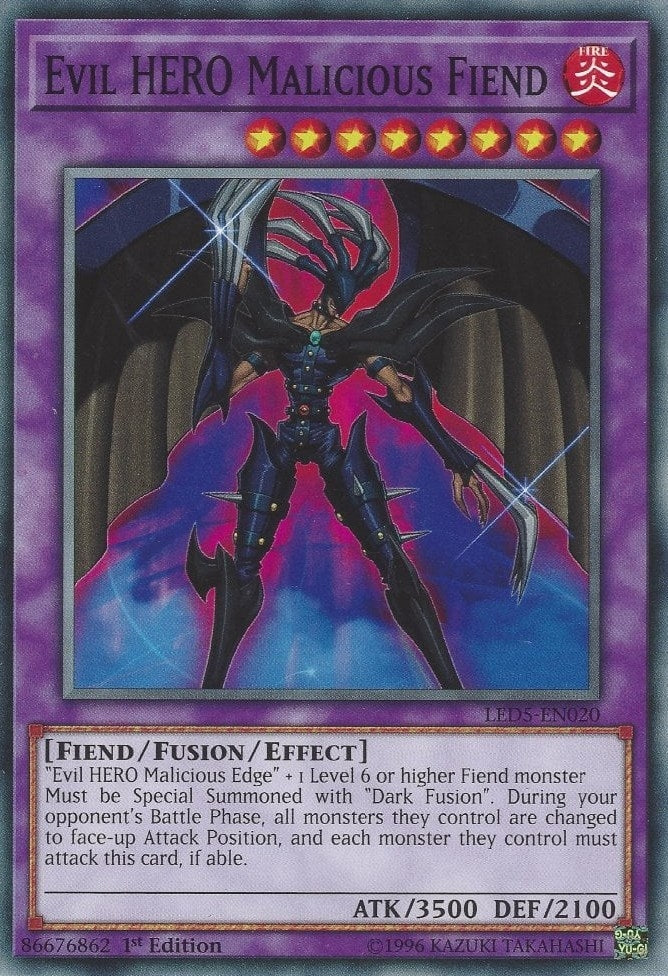 Evil HERO Malicious Fiend (LED5-EN020) Common