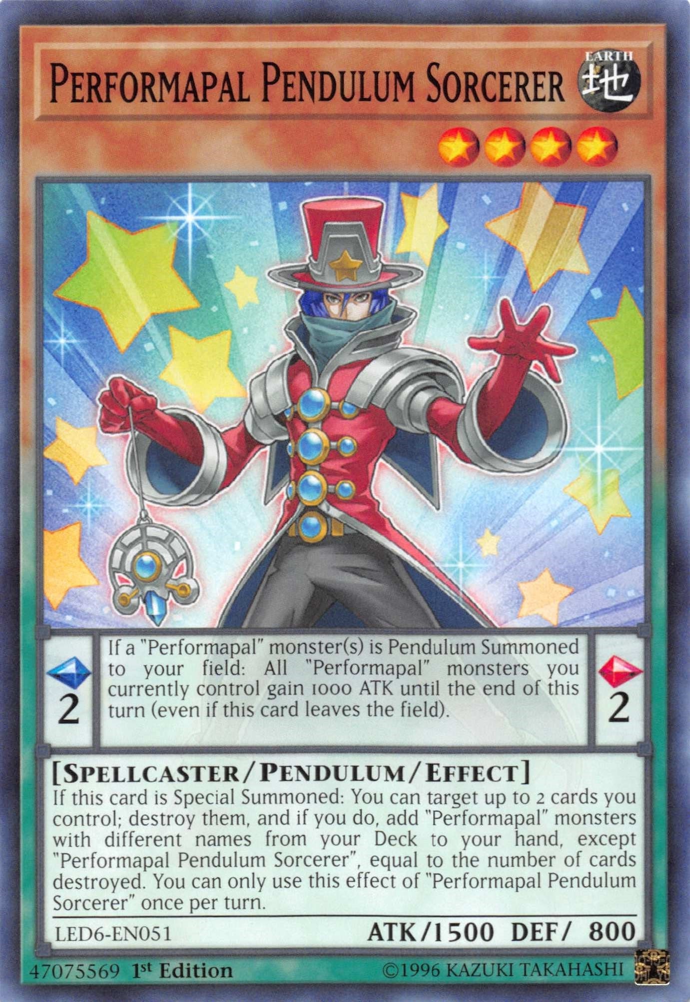 Performapal Pendulum Sorcerer (LED6-EN051) Common