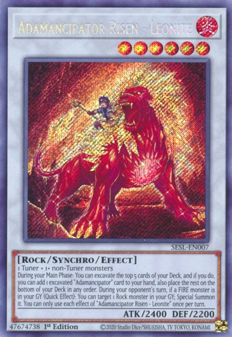 Adamancipator Risen - Leonite (SESL-EN007) Secret Rare