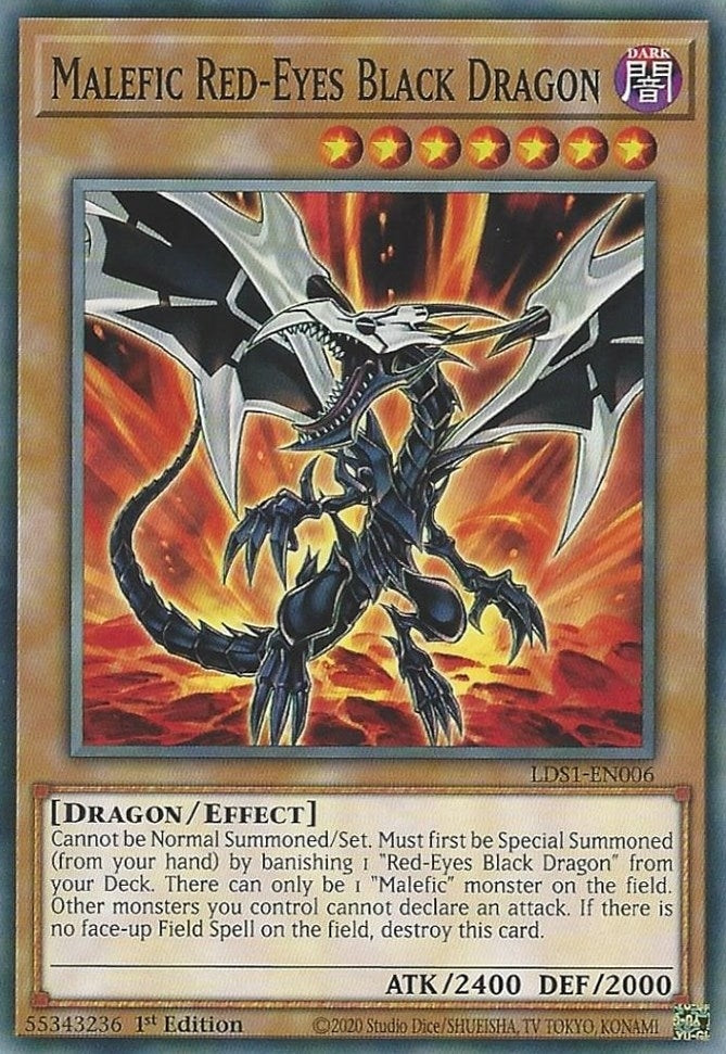 Malefic Red-Eyes Black Dragon (LDS1-EN006) Common