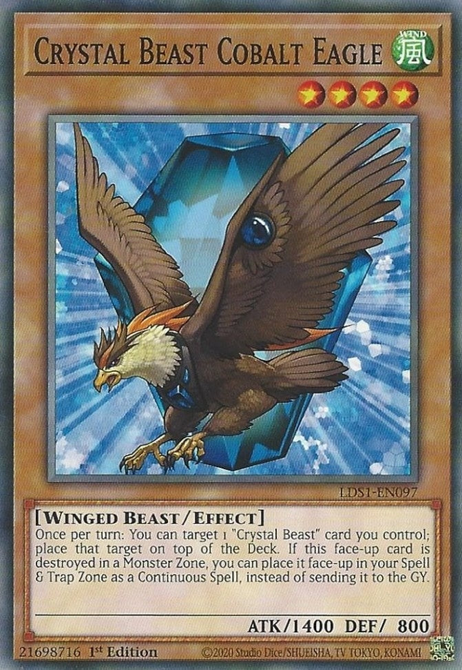 Crystal Beast Cobalt Eagle (LDS1-EN097) Common