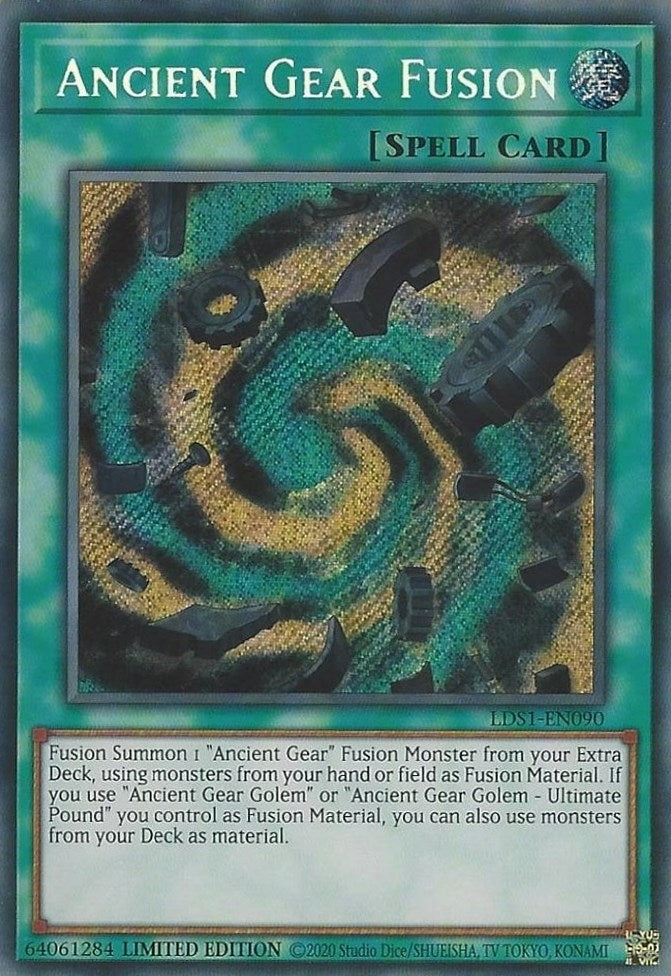 Ancient Gear Fusion (LDS1-EN090) Secret Rare