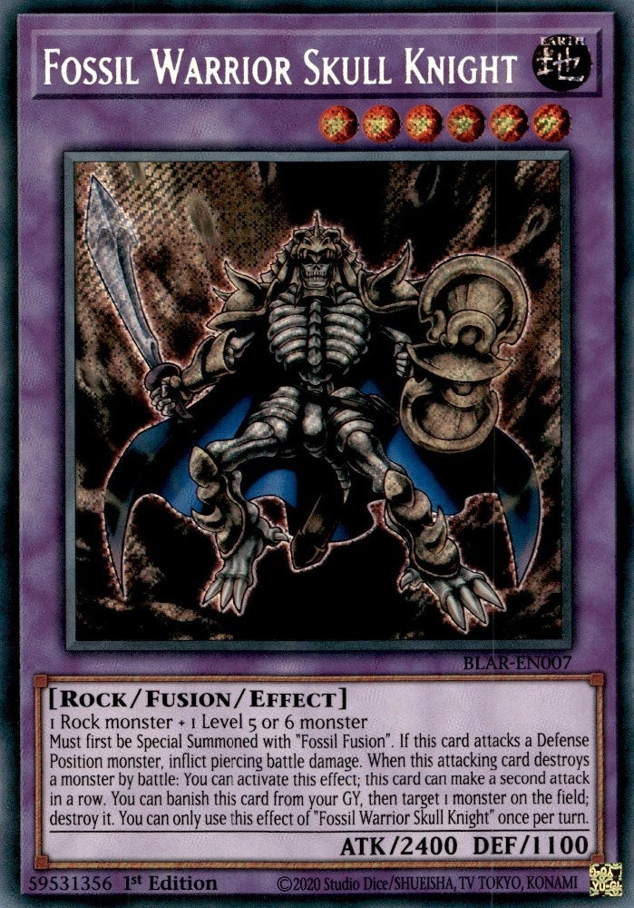 Fossil Warrior Skull Knight (BLAR-EN007)  Secret Rare