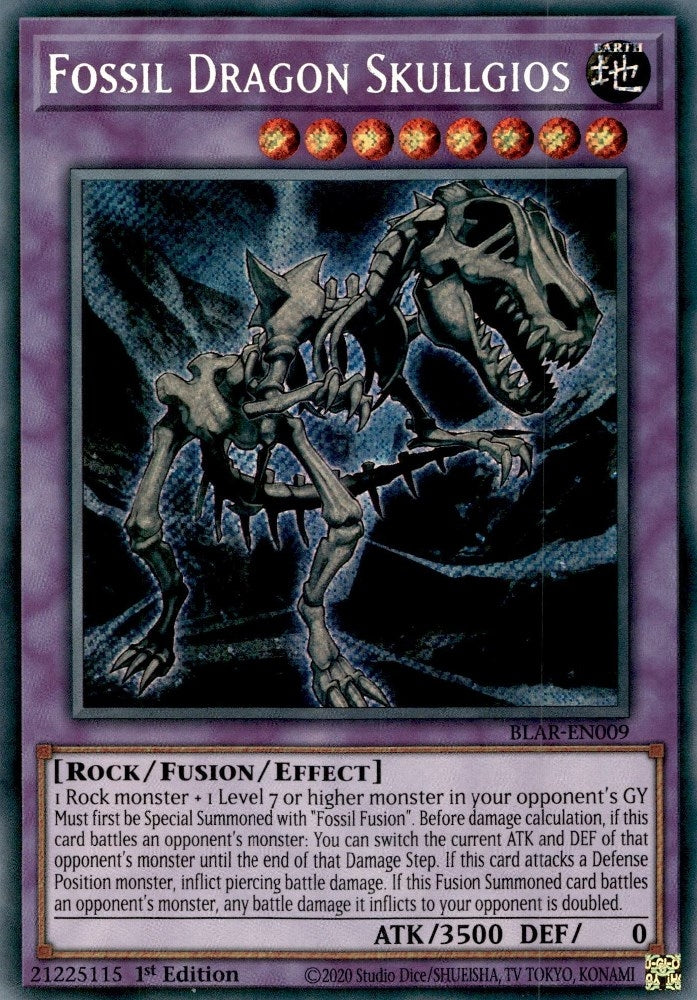 Fossil Dragon Skullgios (BLAR-EN009)  Secret Rare