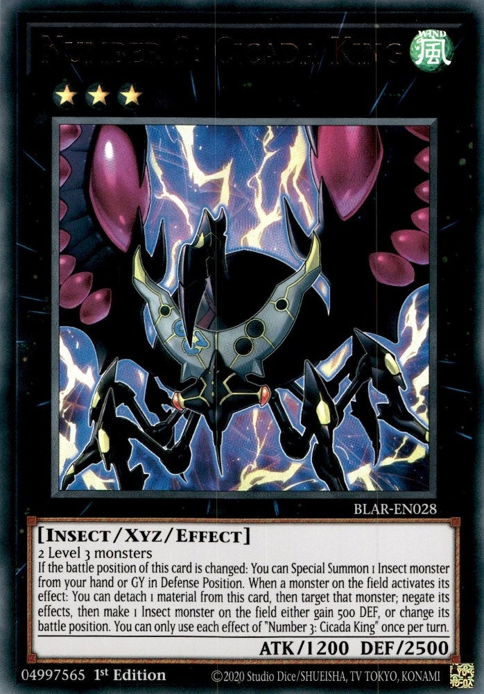 Number 3: Cicada King (BLAR-EN028)  Ultra Rare