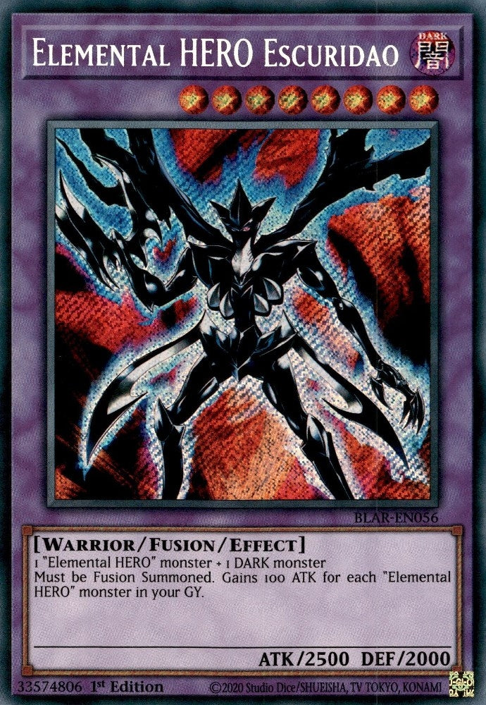 Elemental HERO Escuridao (BLAR-EN056)  Secret Rare