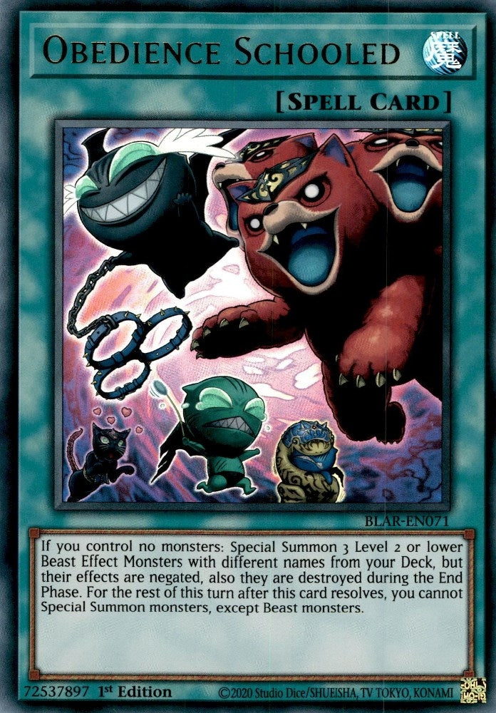 Obedience Schooled (BLAR-EN071)  Ultra Rare