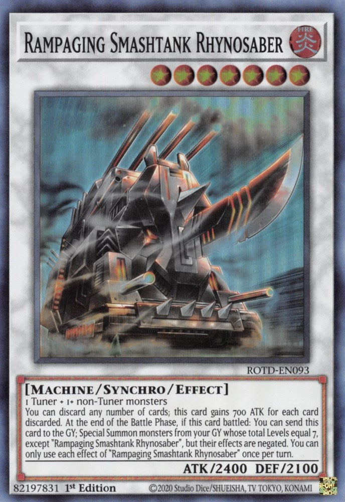 Rampaging Smashtank Rhynosaber (ROTD-EN093) Super Rare