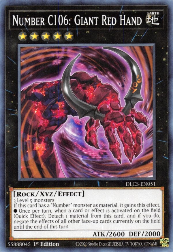 Number C106: Giant Red Hand (DLCS-EN051)  Common