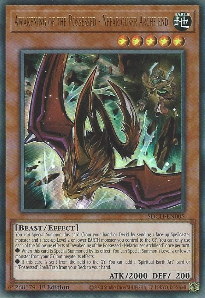 Awakening of the Possessed - Nefariouser Archfiend (SDCH-EN005) Ultra Rare
