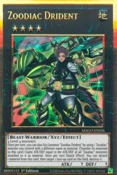 Zoodiac Drident (MAGO-EN036)  Premium Gold Rare