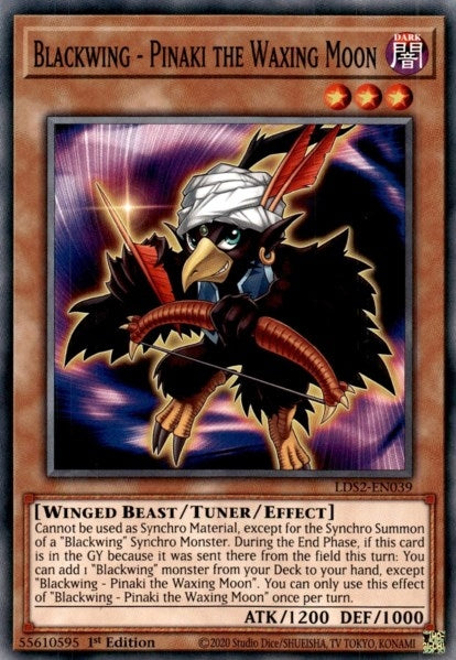 Blackwing - Pinaki the Waxing Moon (LDS2-EN039) Common