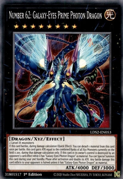 Number 62: Galaxy-Eyes Prime Photon Dragon (LDS2-EN053) Common