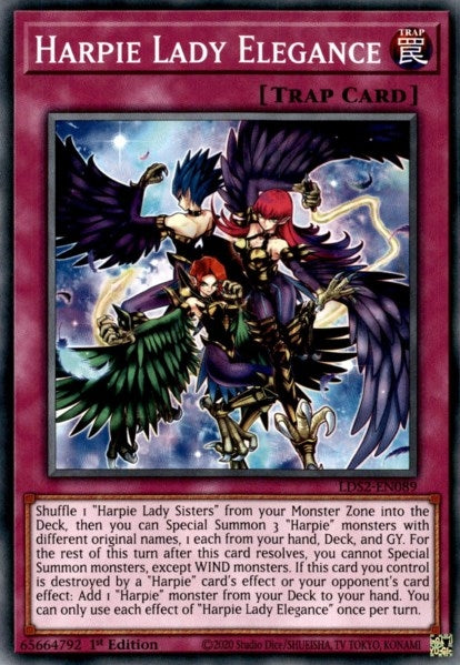 Harpie Lady Elegance (LDS2-EN089) Common