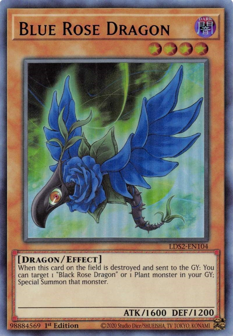 Blue Rose Dragon (Purple) (LDS2-EN104) Ultra Rare
