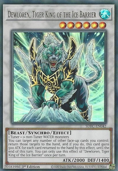 Dewloren, Tiger King of the Ice Barrier (SDFC-EN042) Ultra Rare
