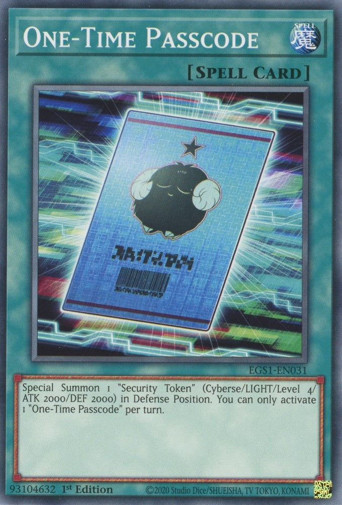 One-Time Passcode (EGS1-EN031)  Common
