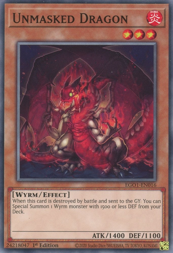 Unmasked Dragon (EGO1-EN016)  Common