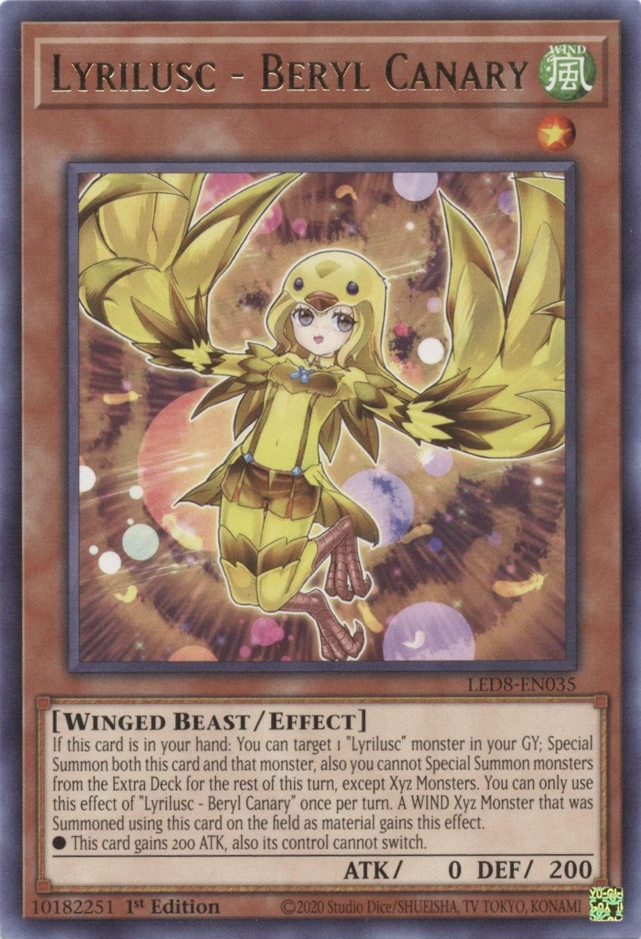 Lyrilusc - Beryl Canary (LED8-EN035)  Rare