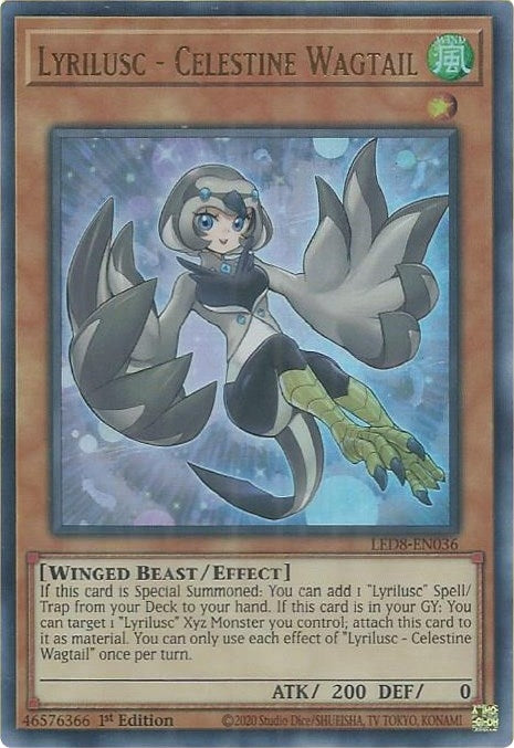 Lyrilusc - Celestine Wagtail (LED8-EN036)  Ultra Rare