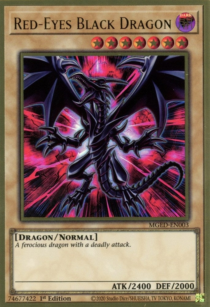 Red-Eyes Black Dragon (MGED-EN003)  Premium Gold Rare