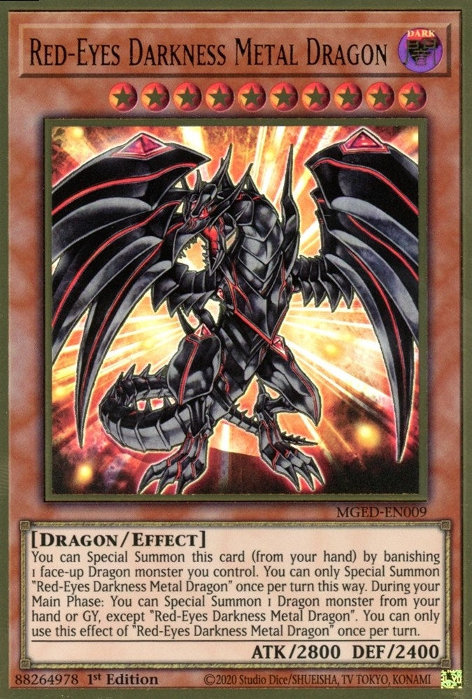 Red-Eyes Darkness Metal Dragon (MGED-EN009)  Premium Gold Rare