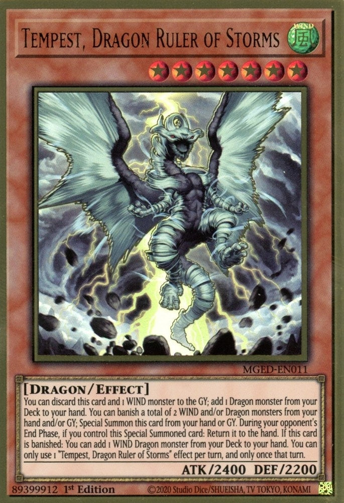 Tempest, Dragon Ruler of Storms (MGED-EN011)  Premium Gold Rare