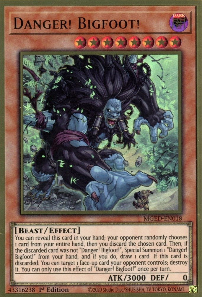 Danger! Bigfoot! (MGED-EN018)  Premium Gold Rare
