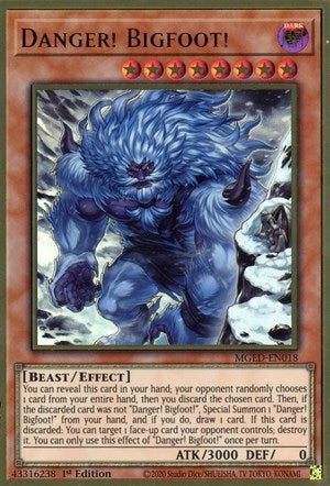 Danger! Bigfoot! (Alternate Art) (MGED-EN018)  Premium Gold Rare