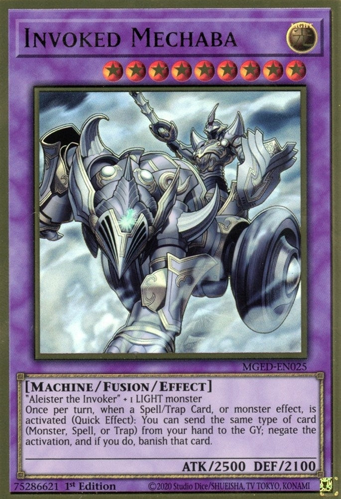Invoked Mechaba (MGED-EN025)  Premium Gold Rare