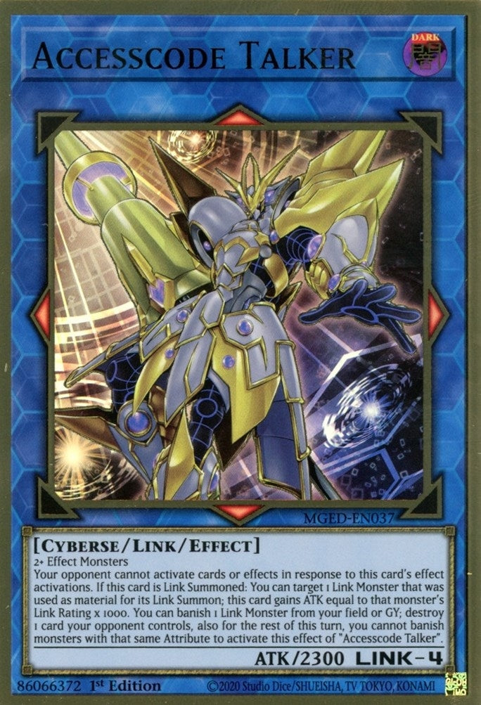 Accesscode Talker (MGED-EN037)  Premium Gold Rare